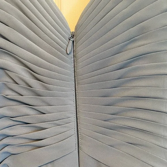 Azazie Dusty Blue Flora Dress - Picture 5 of 7